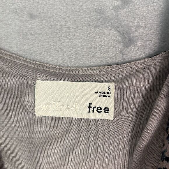 Wilfred Free Gray Green Tribal Lightweight Line Spaghetti Strap Dress Size Small - Picture 6 of 11